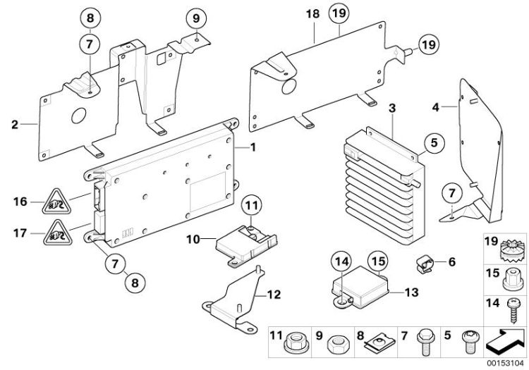 Single parts f trunk car telephone ->47771840333