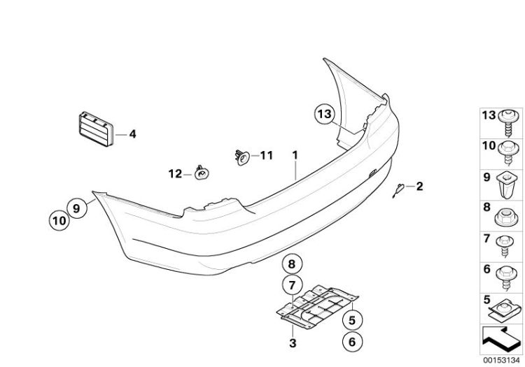 Trim panel, rear ->49557516179