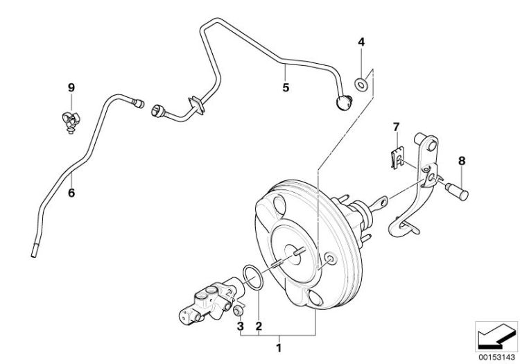 Bremskraftverstärker Unterdruck ->48016341266