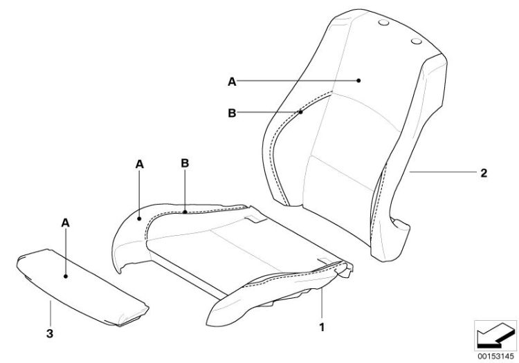 Individual sports seat cover, front ->49557910734