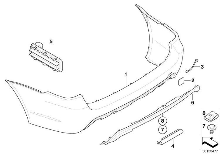 M trim panel, rear ->47760515683