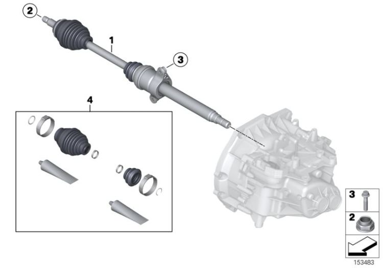 Output shaft front right ->50618310768