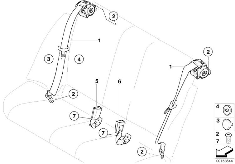 72119137614 UPPER BELT REAR Restraint system and Accessories Seatbelts BMW 3er E93 72116973971 E92 E92N >153544<, Cintura super.poster.