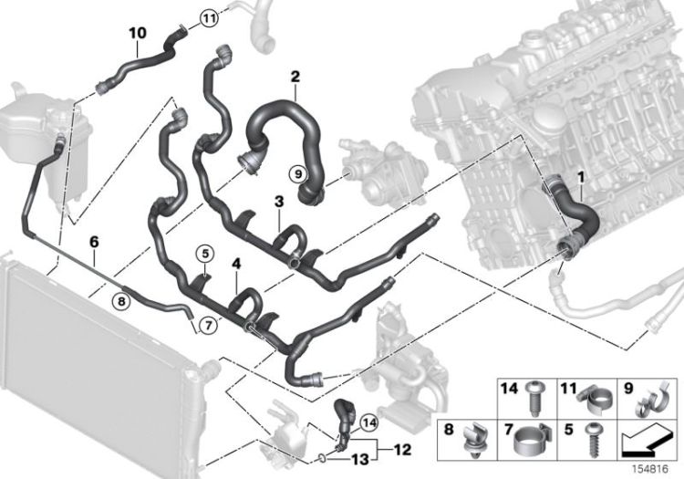 Cooling System Water Hoses ->49544170376