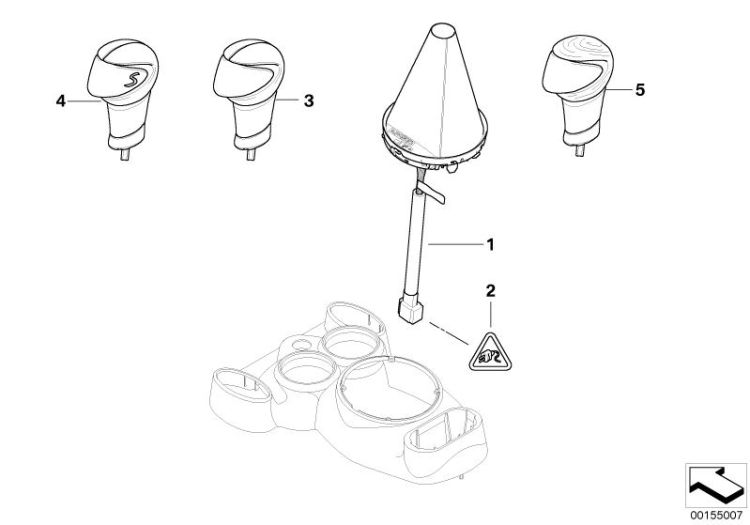 Selector lever handles / covers ->50618250447