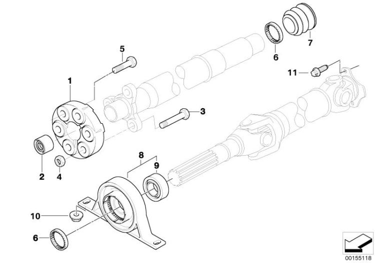 Drive shaft, single components, 4-wheel ->47789260228