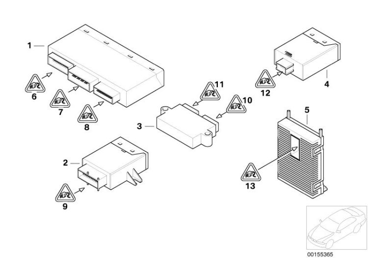 Appareils de cde de carrosserie/modules ->47789612124