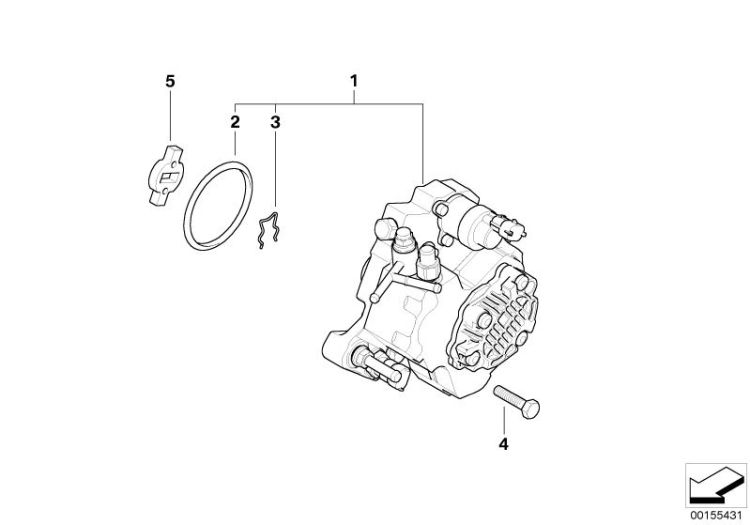 High-pressure pump ->