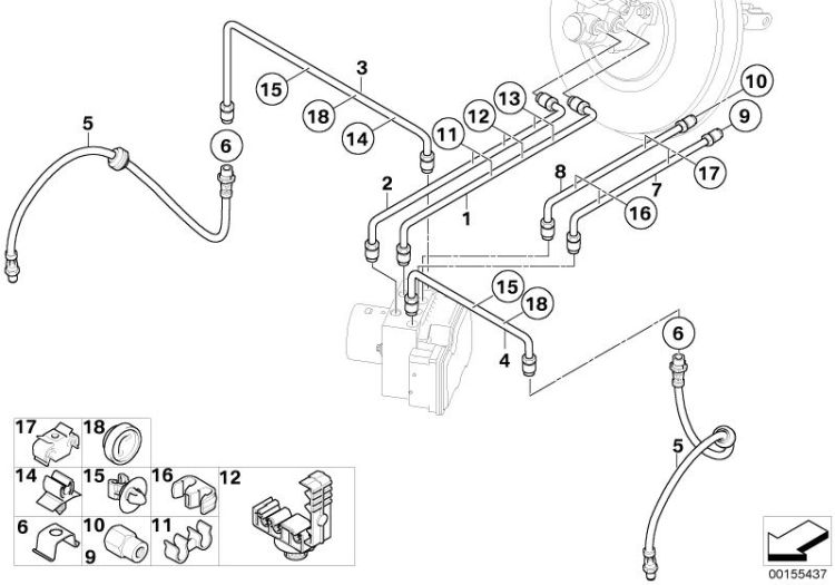 Brake pipe, front ->48480341808