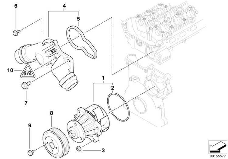 Syst. de refroidis.-pompe eau/thermostat ->47508112180