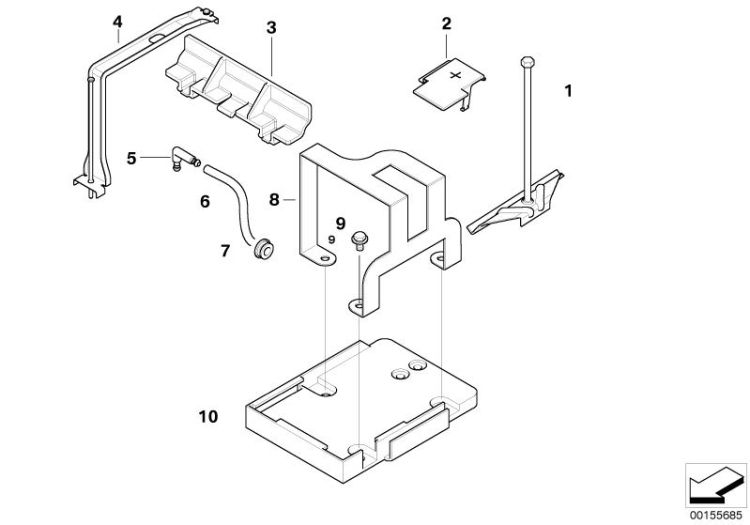 Battery holder and mounting parts ->47789611787