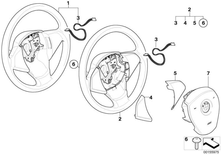 Steering wheel airbag ->49504321656