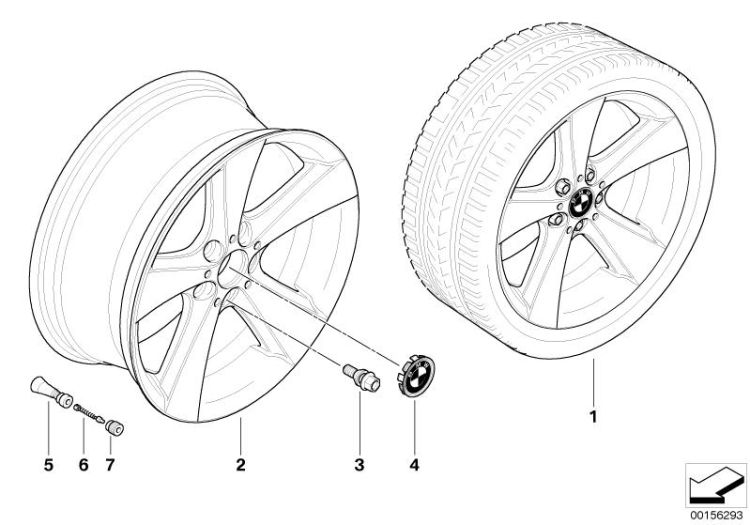 Llanta aleac. BMW radios estrella 128 ->50139361069