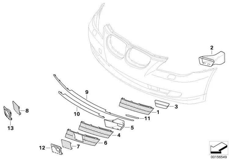 Air duct, BKS, right, Number 05 in the illustration