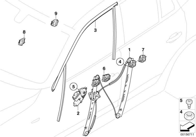 Türfenstermechanismus vorn ->47789515133