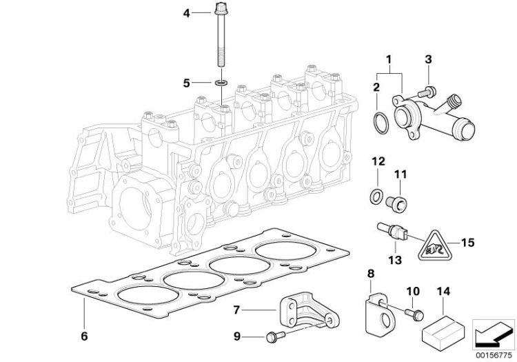 Cylinder head attached parts ->1133238