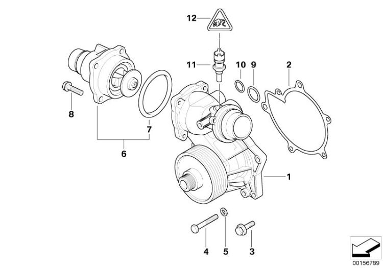 Kühlsystem-Wasserpumpe/Thermostat ->47515112724