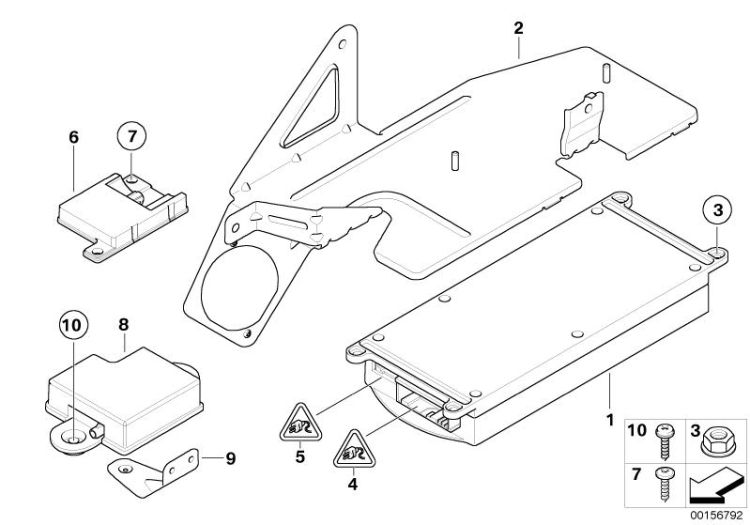 Single parts SA 633, trunk ->