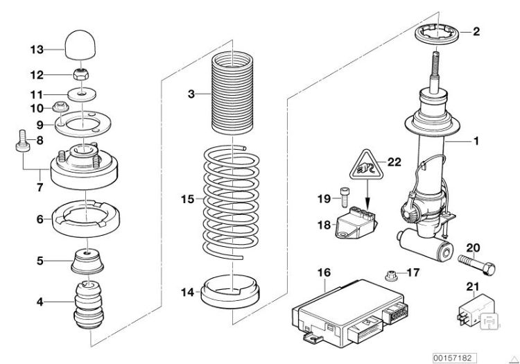 Rear spring strut assy EDC/levell.device ->47199330255