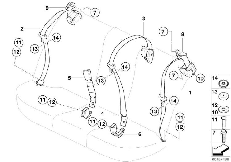 Safety belt rear ->47551720321