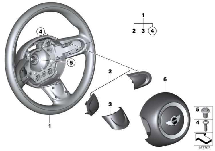 Airbag sports steering wheel ->