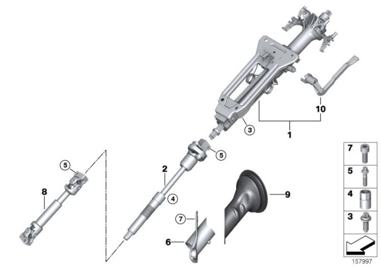 Steering column,mech. / steering spindle ->50139321680