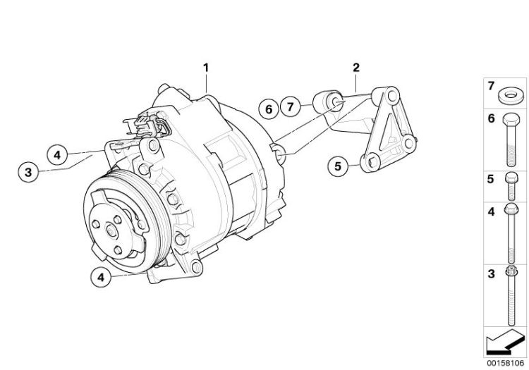 Air-conditioner compressor/mounting part ->50139641576