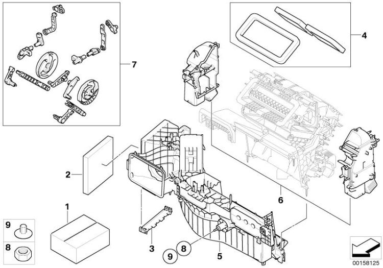 Housing parts - air conditioning ->50139641581