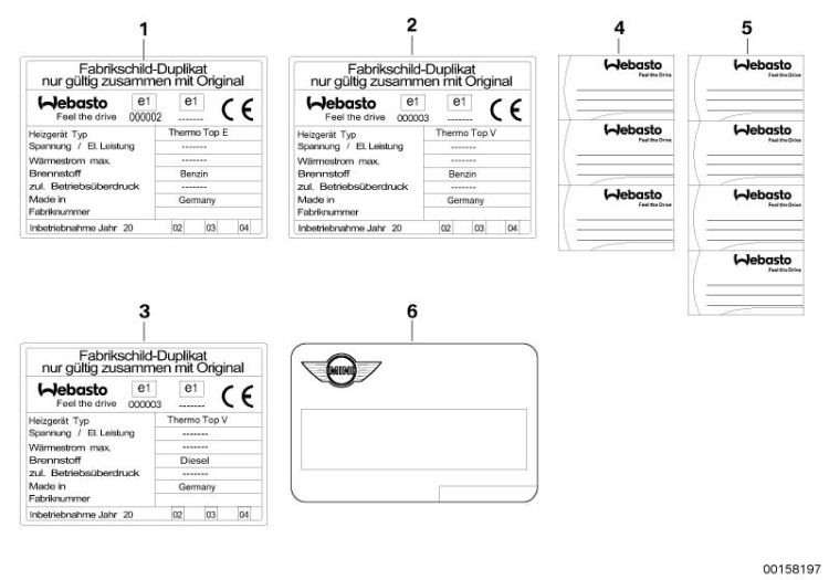 Hinweisschilder Standheizung ->48015031992