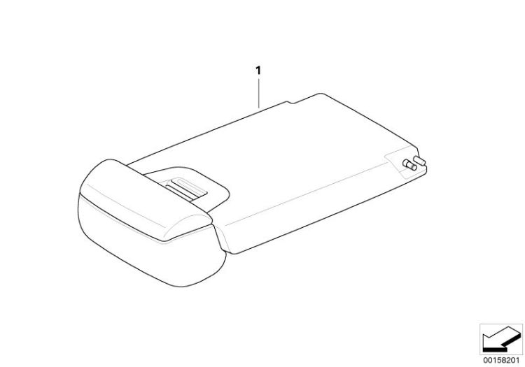 Seat, rear, centre armrest, basic ->50139523341