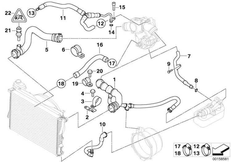 Kühlsystem-Wasserschlauchführung ->48541112301