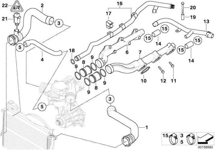 Cooling System Water Hoses ->47550112667