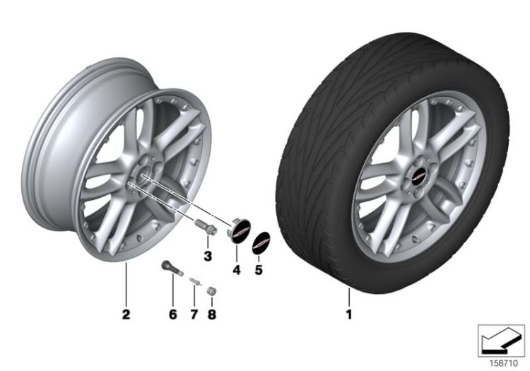 JCW LA wheel Double-Spoke R109 Composite ->48015361295