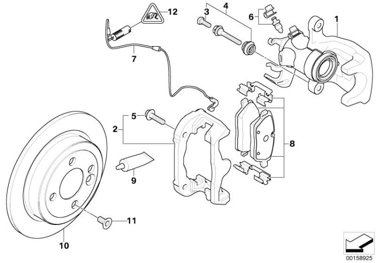 JCW sport brake, rear ->50618030044