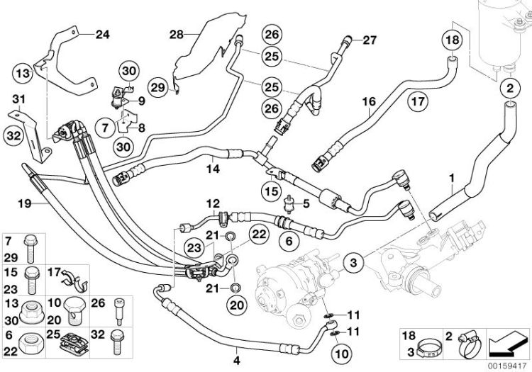 Power steering/oil pipe/dynamic drive ->47773321337