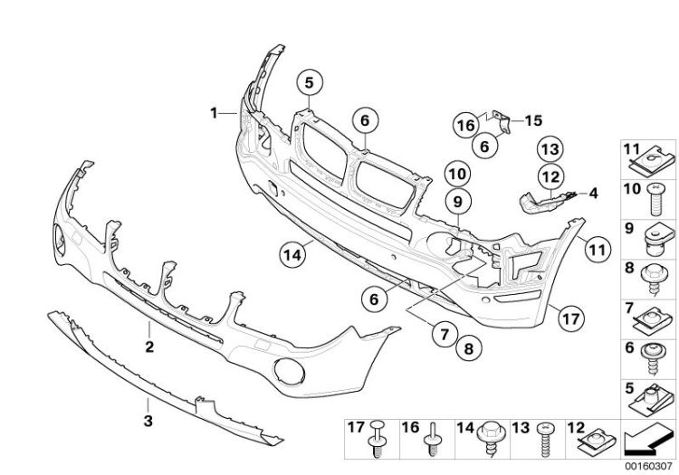 Trim panel, front ->49504516206