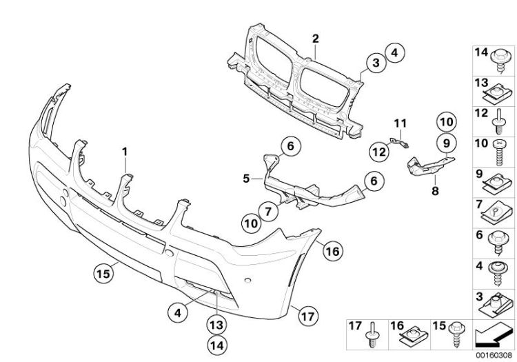 M trim panel, front ->49504030803