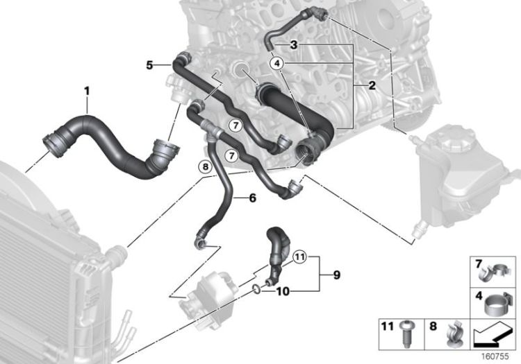 Cooling System Water Hoses ->50142170417