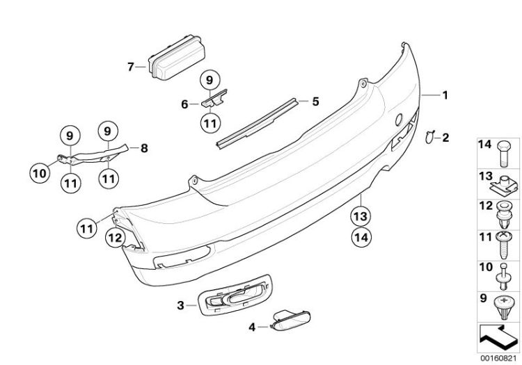 Aerokit, trim panel, rear ->51389516594