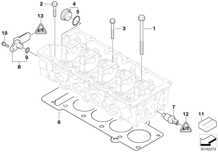 Cylinder head attached parts ->48015113086