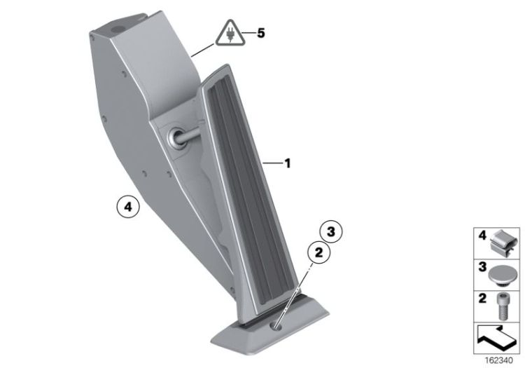 Acceleration/accelerator pedal module ->1133229