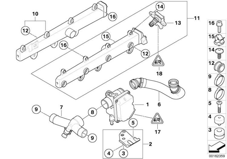 Idle actuator/idle actuator cable ->50361131241