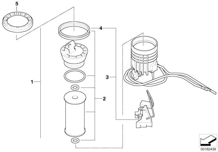 Kraftstofffilter/Füllstandsgeber rechts ->50618160677