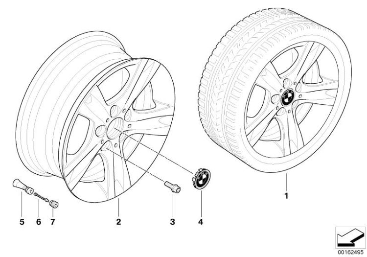 BMW LM Rad Sternspeiche 262 ->48922361108