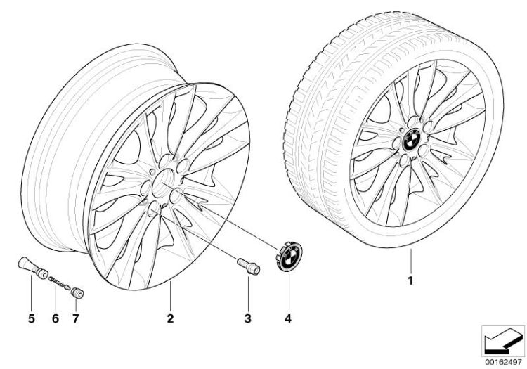 BMW LM Rad W-Speiche 263 ->48922361109