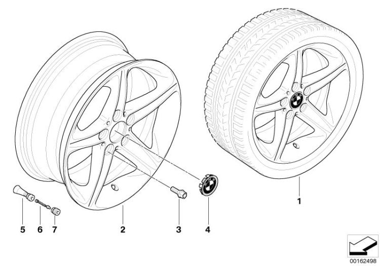 BMW LM Rad Sternspeiche 264 ->50142361110