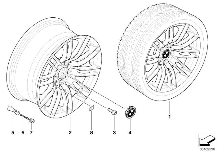 BMW LA wheel, M double spoke 260 ->50361361684