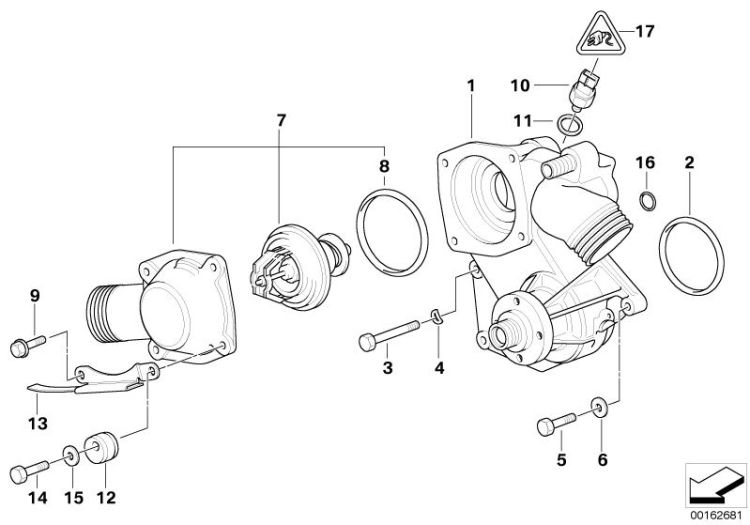 Kühlsystem-Wasserpumpe/Thermostat ->47331114923