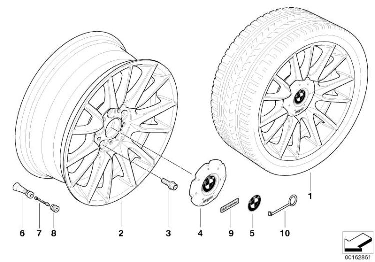 BMW LA wheel,individual, V-spoke 228 ->48480361067