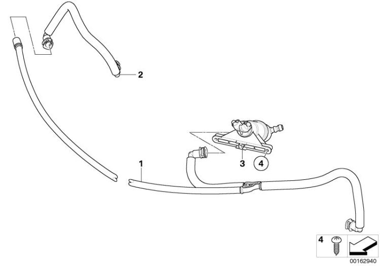 Hose lines, headlight washer system ->47750611675